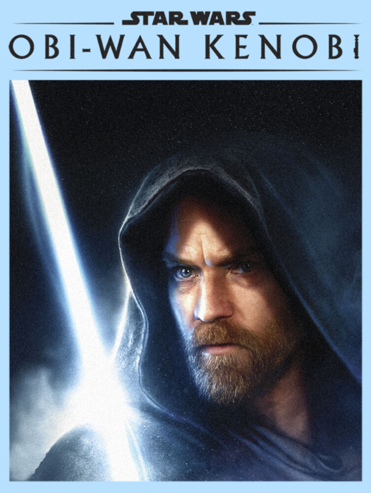 Men's Star Wars: Obi-Wan Kenobi Lightsaber Glow Kenobi Portrait  Adult T-Shirt