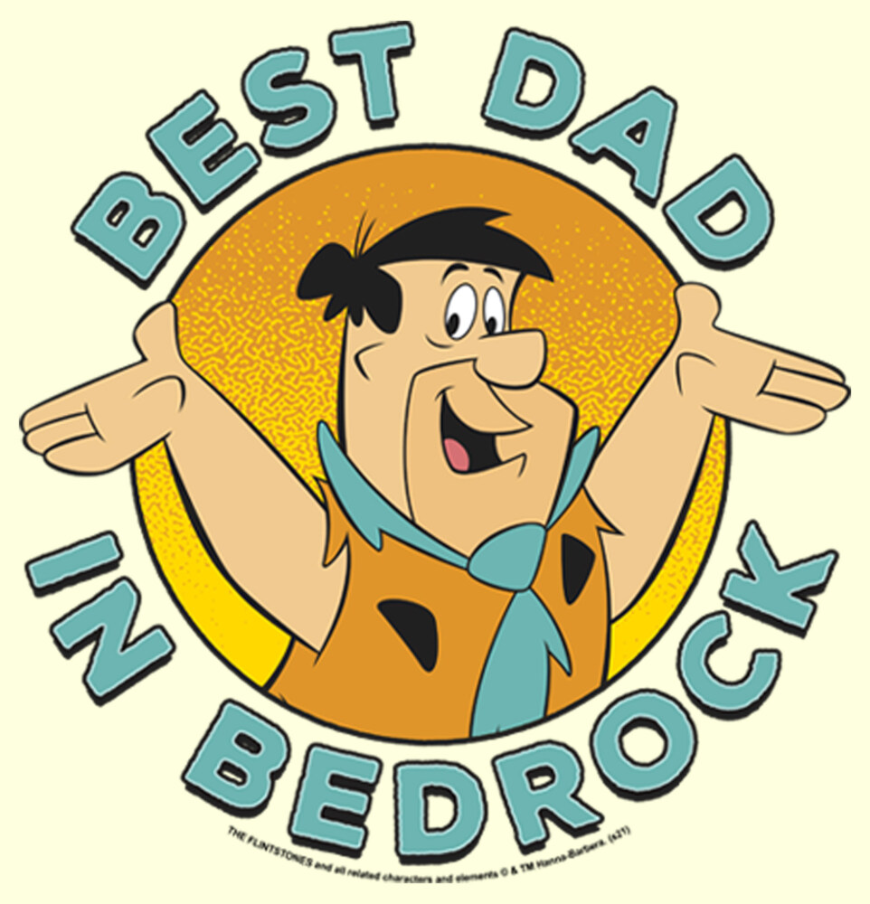 Men's The Flintstones Father's Day Fred Flintstone Best Dad  Adult T-Shirt
