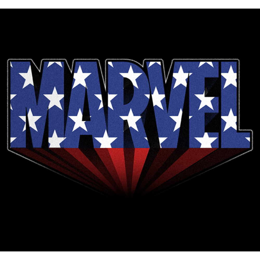 Men's Marvel Classic American Star Logo  Adult T-Shirt