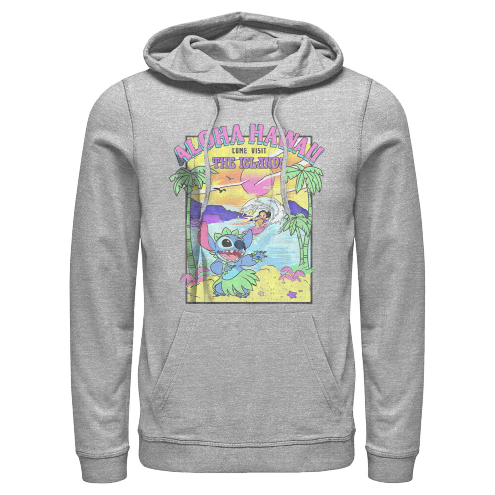 Men's Lilo & Stitch Aloha Hawaii Come Visit the Islands  Adult Pull Over Hoodie