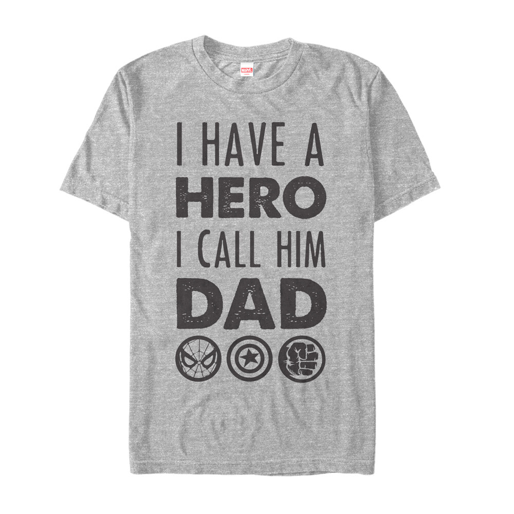 Men's Marvel Father's Day Avengers Hero Dad  Adult T-Shirt