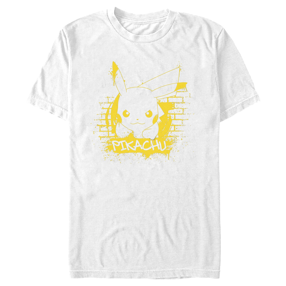 Men's Pokemon Pikachu Mural  Adult T-Shirt