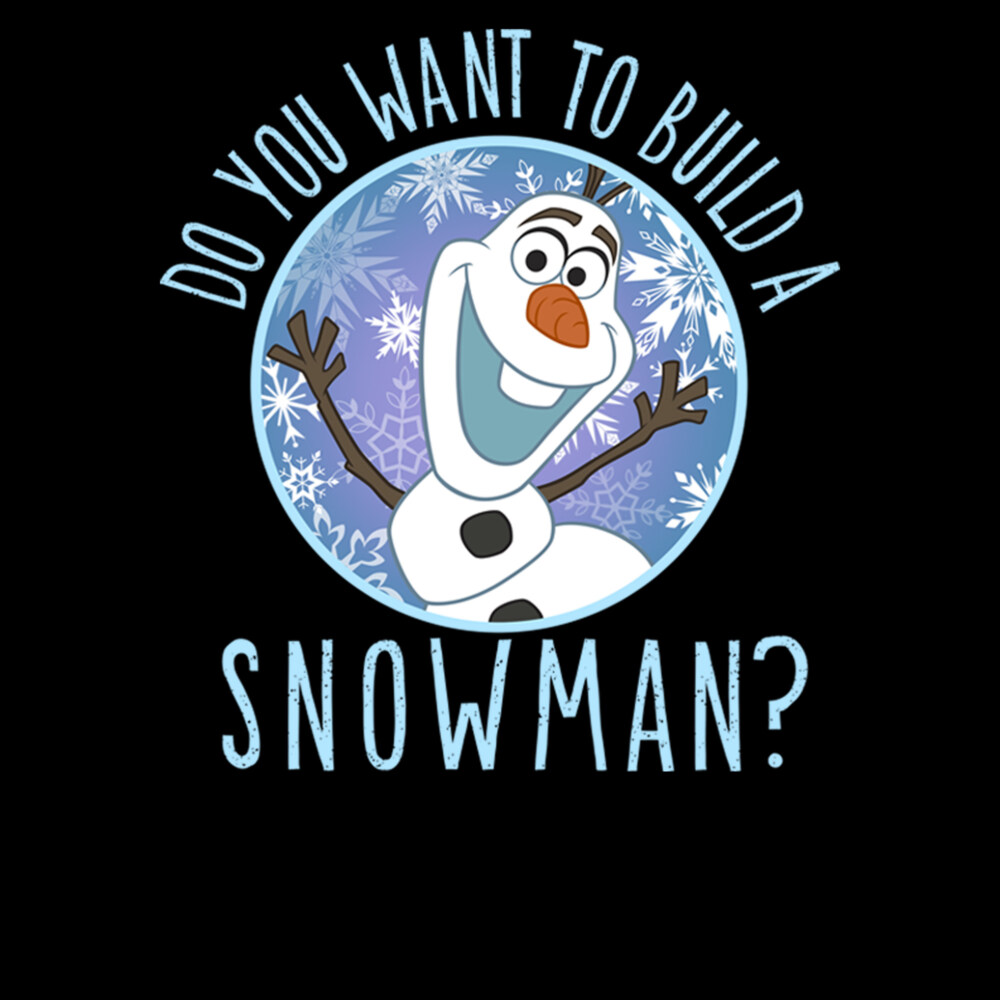 Men's Frozen Olaf Build Snowman  Adult T-Shirt