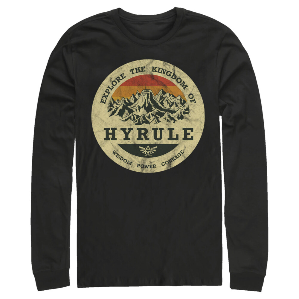 Men's Nintendo Legend of Zelda Explore Hyrule  Adult Long Sleeve Shirt