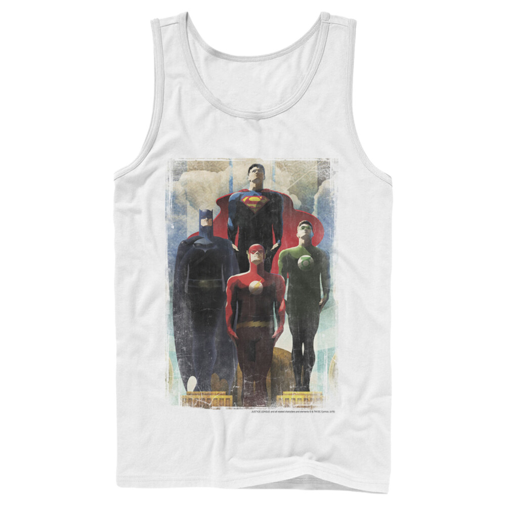 Men's Justice League Hero Artistic Poster  Adult Tank Top