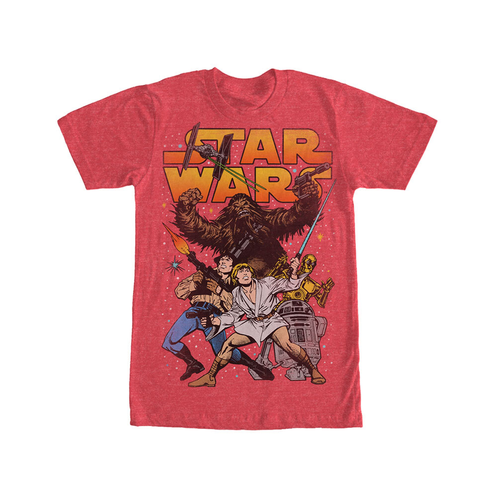 Men's Star Wars Comic Battle Pose  Adult T-Shirt