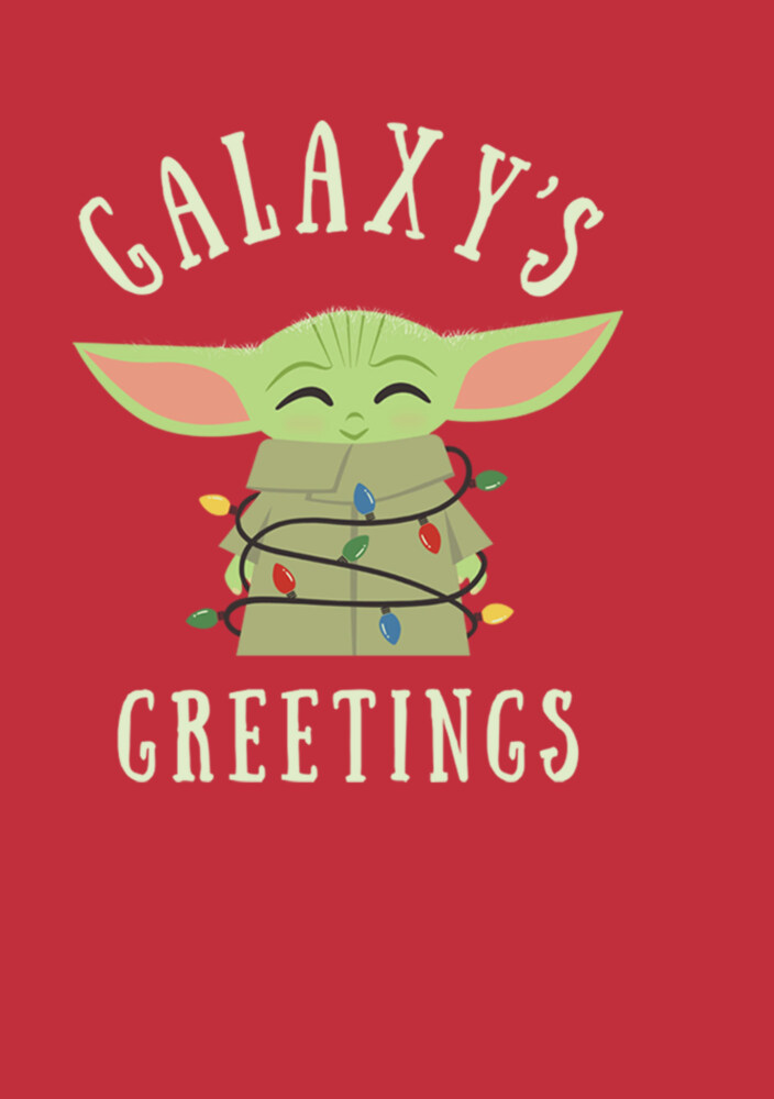 Men's Star Wars The Mandalorian Christmas The Child Greetings  Adult Sweatshirt