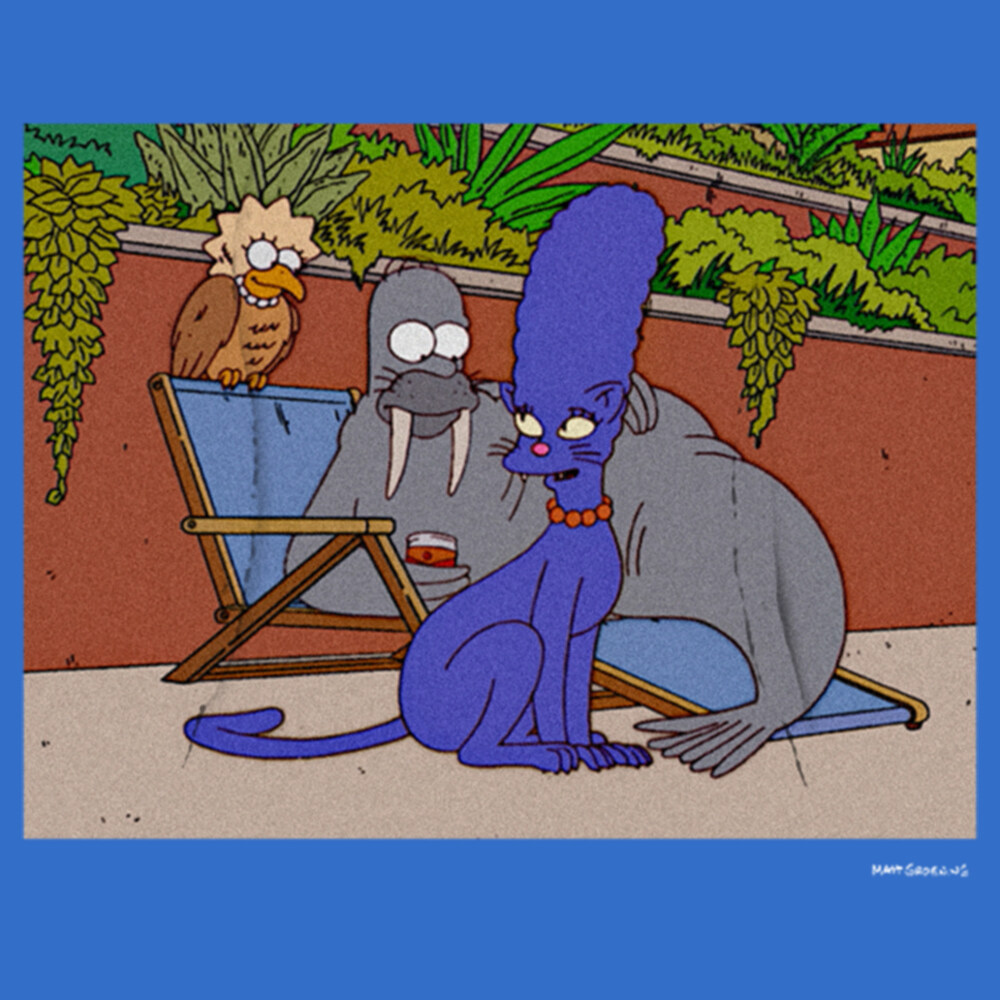 Men's The Simpsons Treehouse of Horrors Animals Scene  Adult Pull Over Hoodie