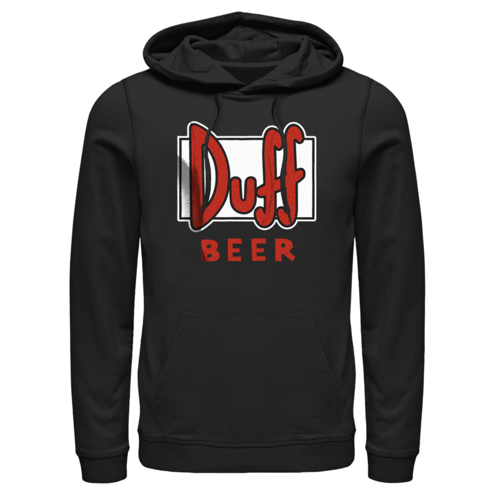 Men's The Simpsons Duff Beer Logo  Adult Pull Over Hoodie