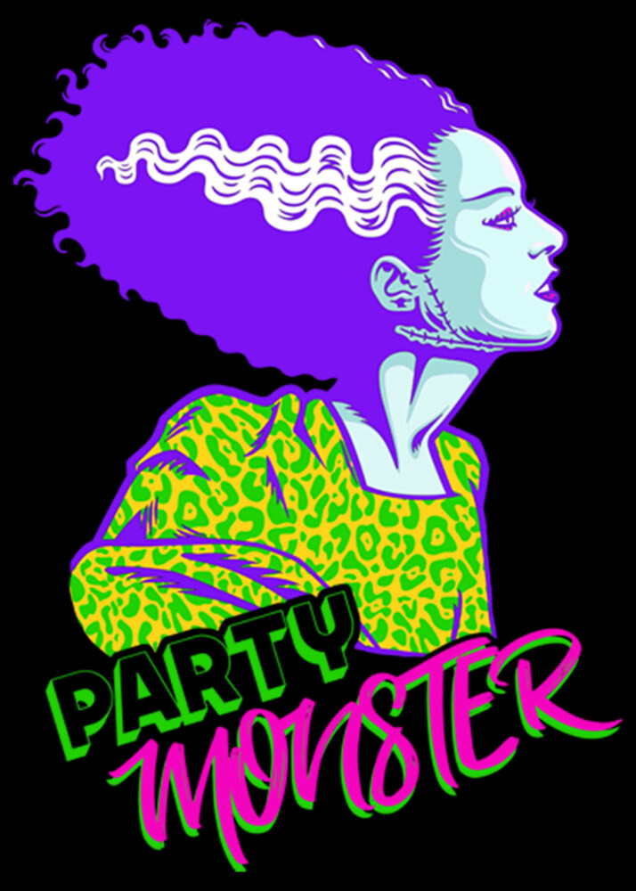 Men's Universal Monsters Party Monster Bride of Frankenstein  Adult T-Shirt