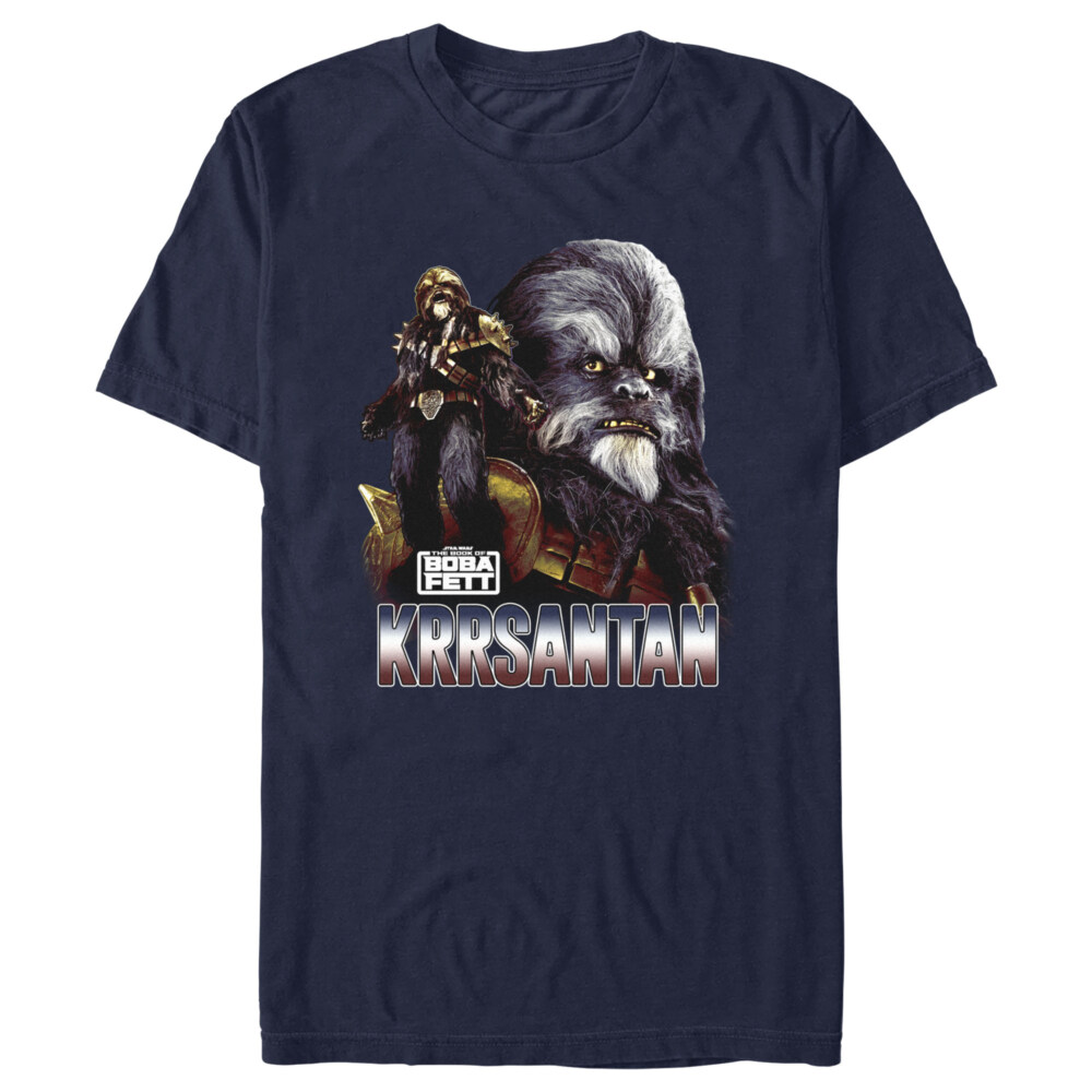 Men's Star Wars: The Book of Boba Fett Krrsantan the Wookiee The Twins Protector  Adult T-Shirt