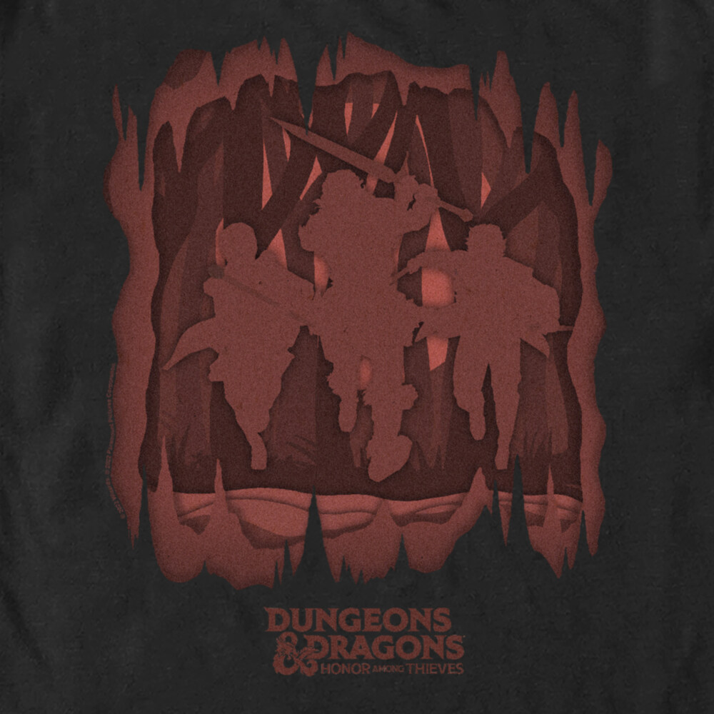 Men's Dungeons & Dragons: Honor Among Thieves Red Silhouettes  Adult T-Shirt