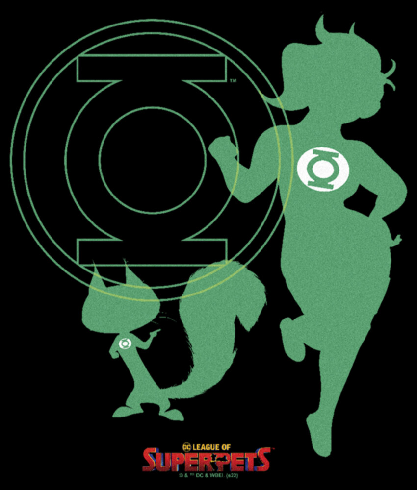 Men's DC League of Super-Pets Green Lantern and Chip Silhouettes  Adult T-Shirt