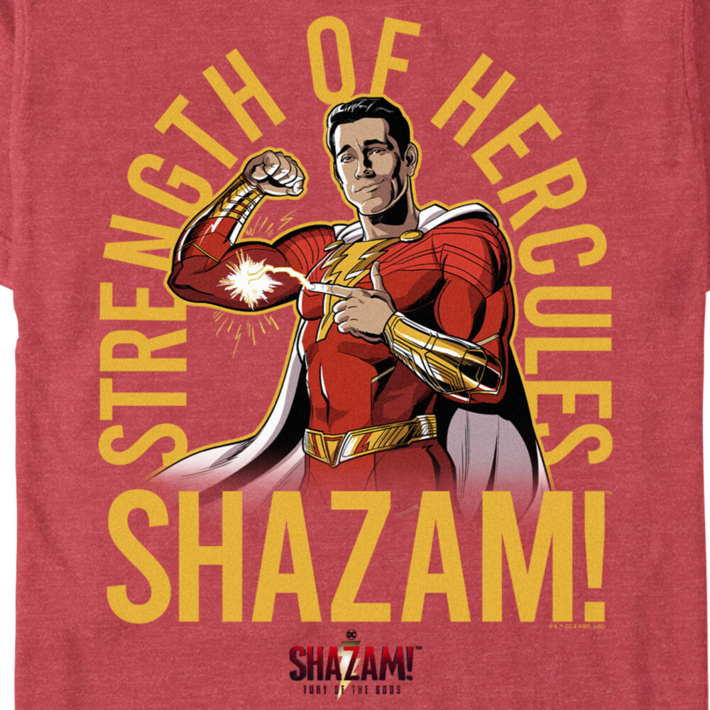 Men's Shazam! Fury of the Gods Strength of Hercules  Adult T-Shirt