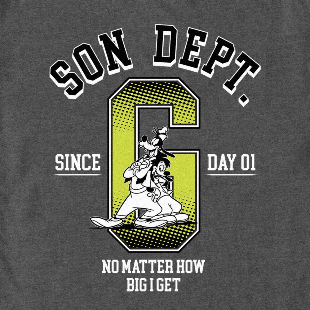 Men's Mickey & Friends No Matter How Big I Get Goofy and Max  Adult T-Shirt