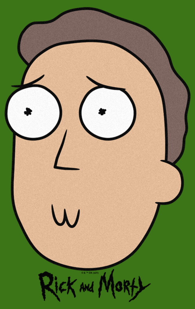 Men's Rick And Morty Jerry Big Head  Adult T-Shirt