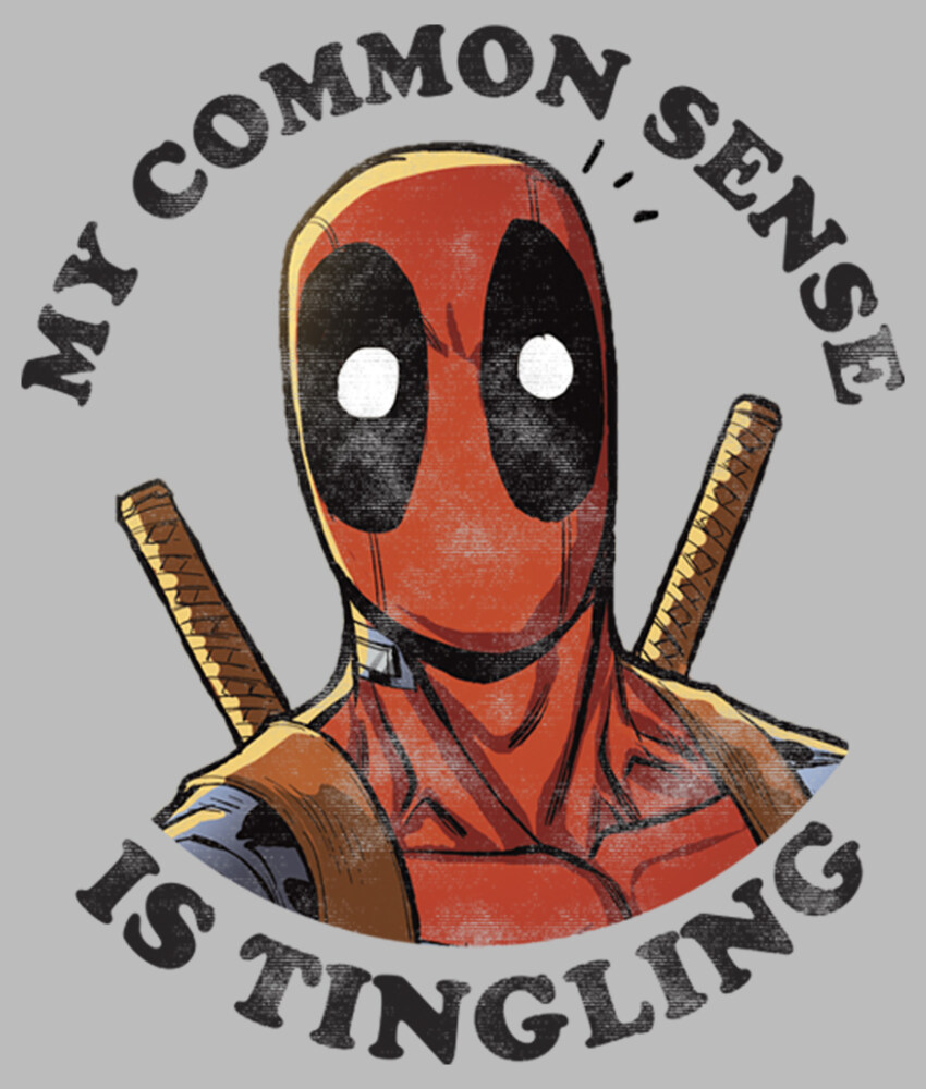 Men's Marvel Deadpool Common Sense  Adult T-Shirt