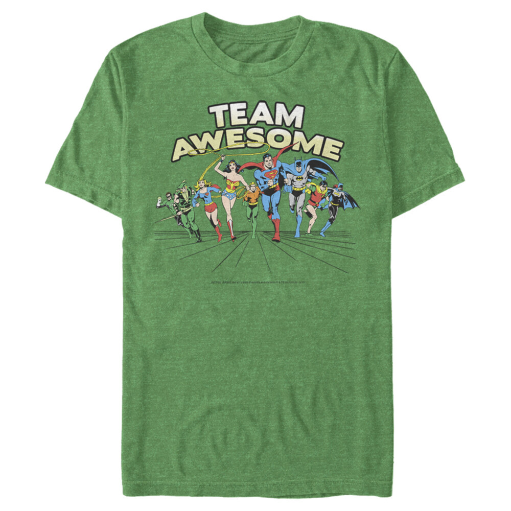 Men's Justice League Team Awesome Perspective  Adult T-Shirt