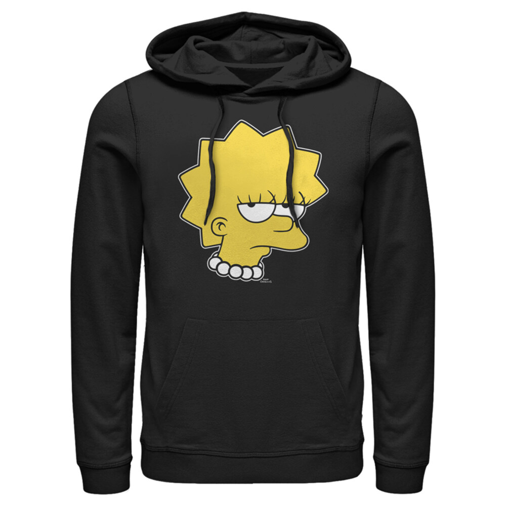 Men's The Simpsons Unamused Lisa  Adult Pull Over Hoodie