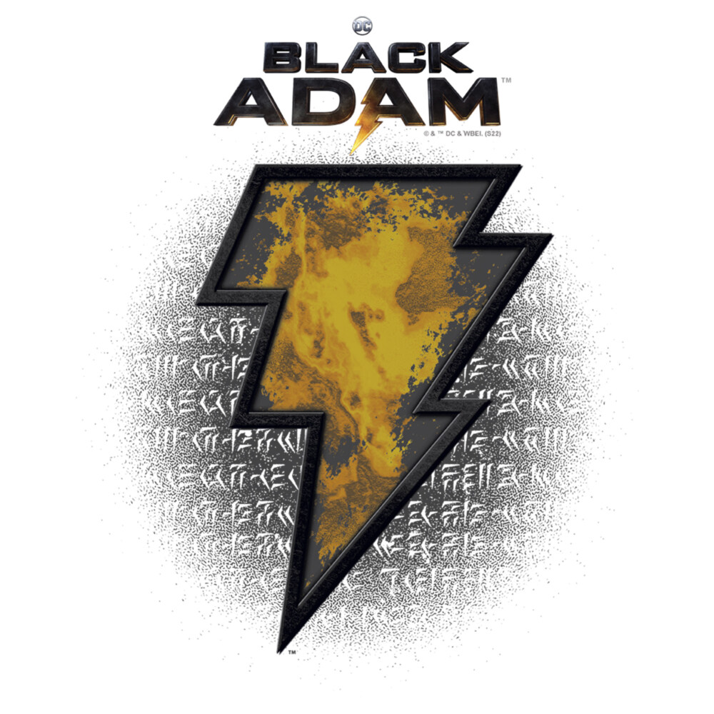 Men's Black Adam Fire Logo  Adult T-Shirt