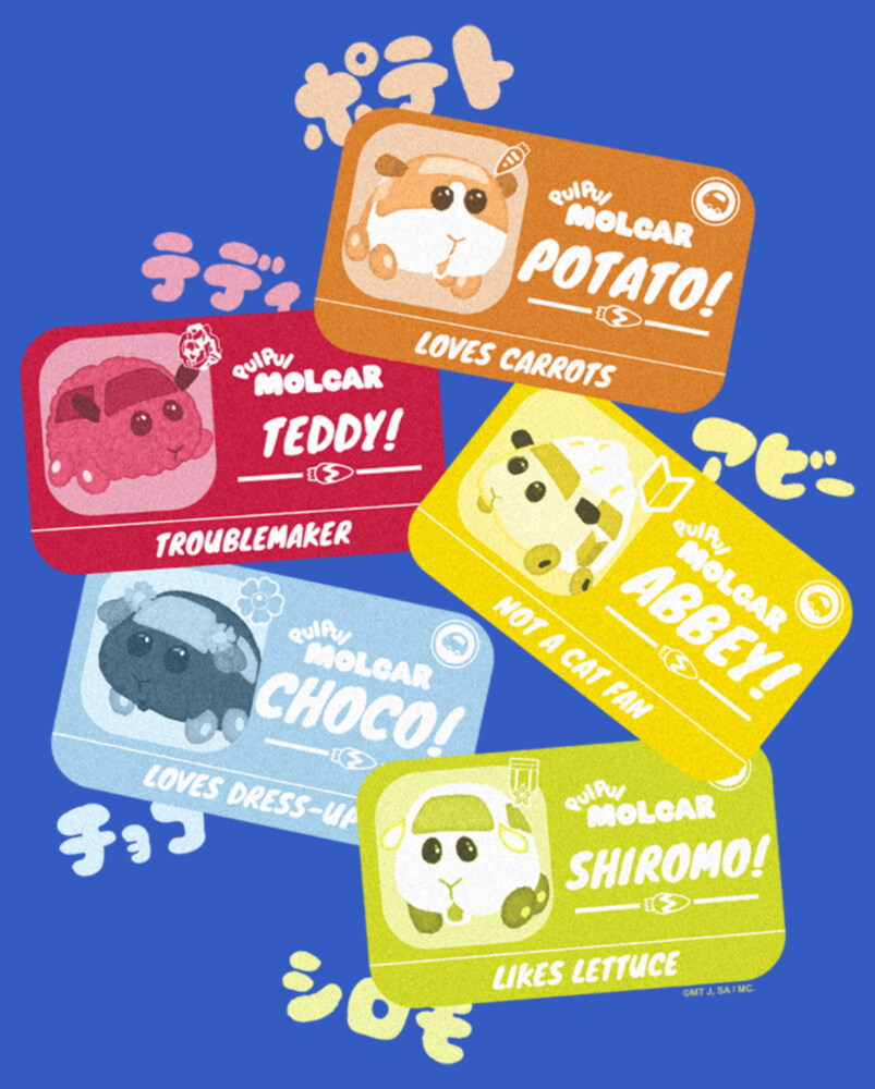 Men's Pui Pui Molcar Character Presentation Cards  Adult T-Shirt