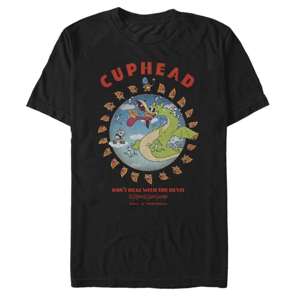 Men's Cuphead Grim Matchstick the Dragon Boss  Adult T-Shirt