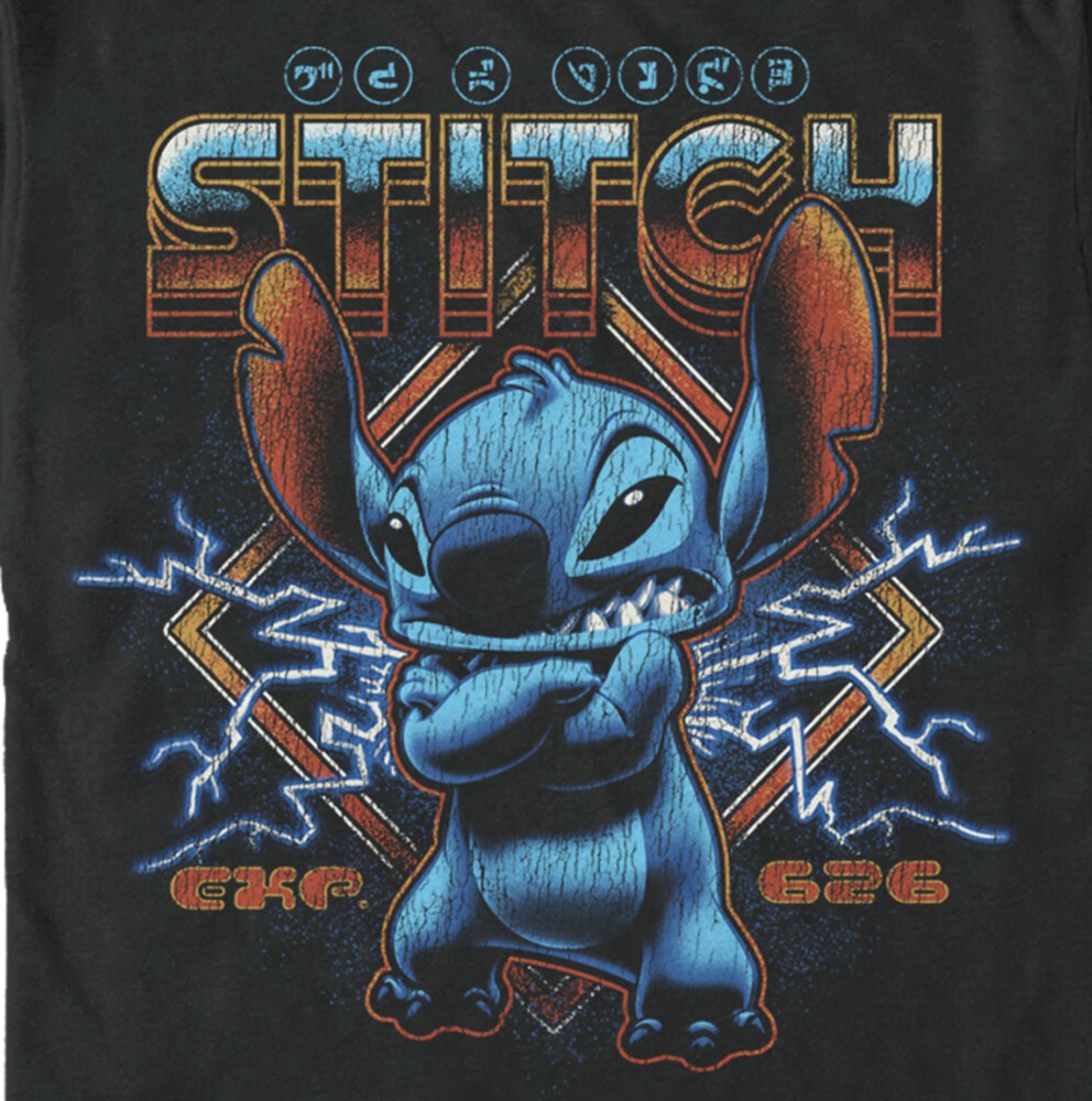 Men's Lilo & Stitch 80s Rocker Stitch  Adult T-Shirt