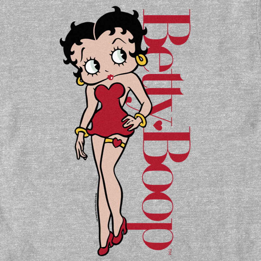 Men's Betty Boop Red Portrait  Adult T-Shirt