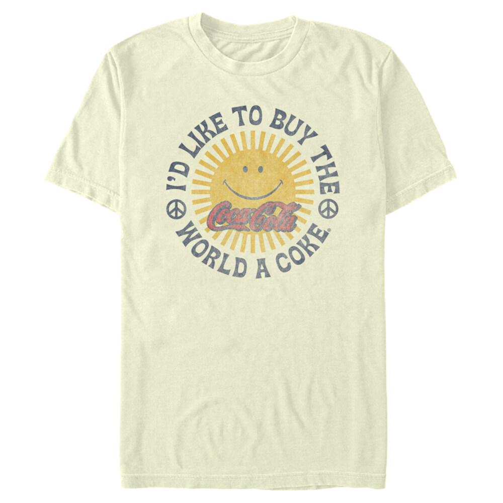 Men's Coca Cola Unity Distressed Sun Logo  Adult T-Shirt