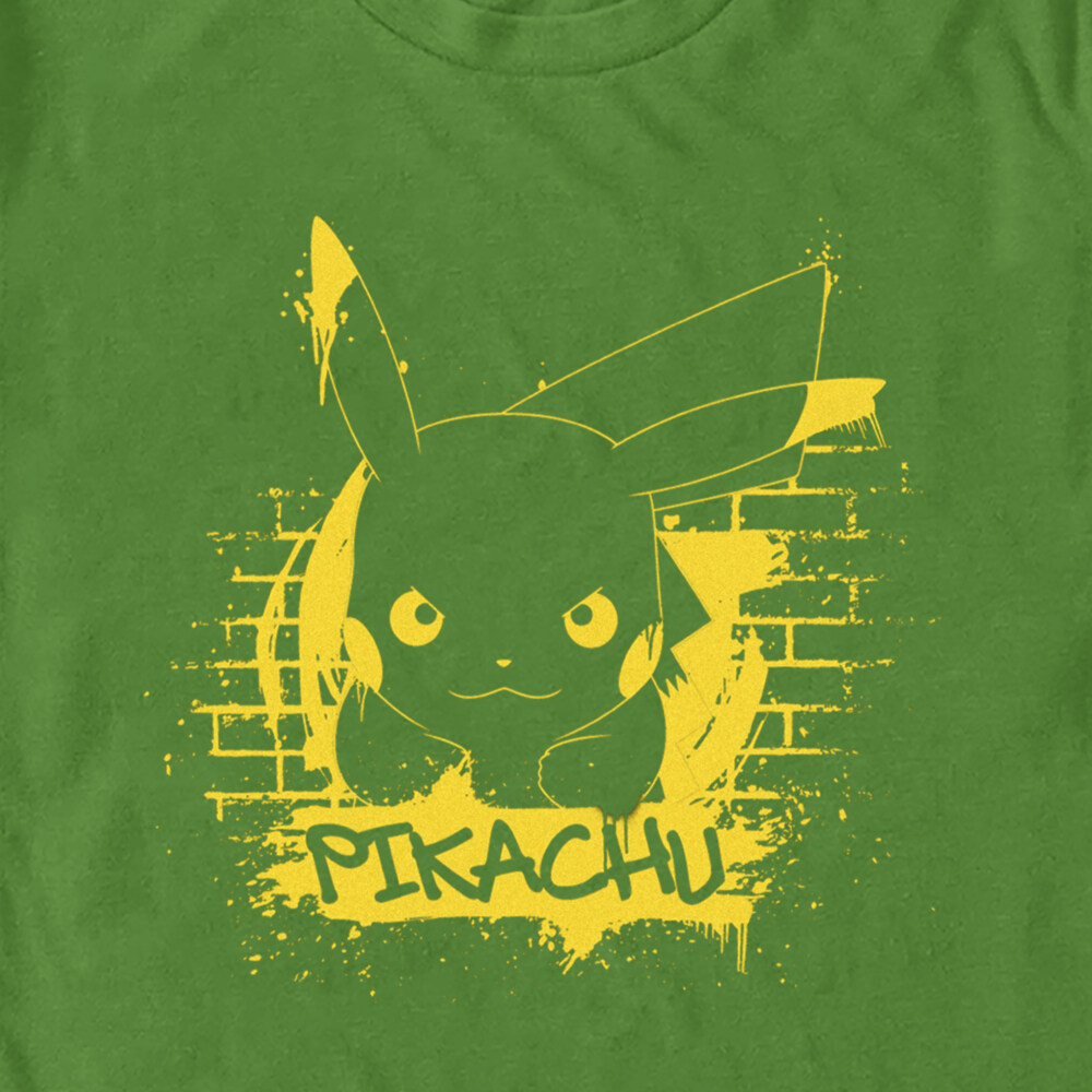 Men's Pokemon Pikachu Mural  Adult T-Shirt