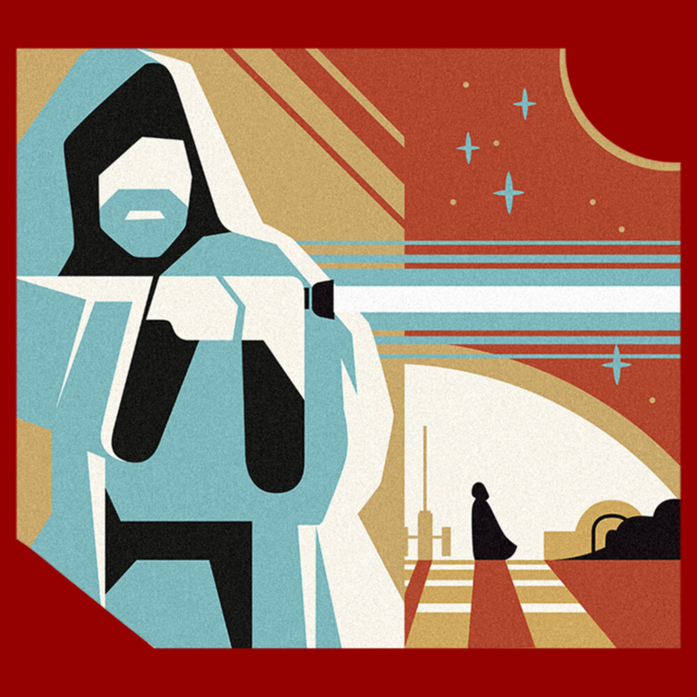 Men's Star Wars: Obi-Wan Kenobi Geometric Obi-Wan  Adult T-Shirt