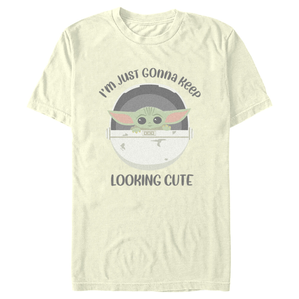 Men's Star Wars: The Mandalorian Grogu I'm Just Gonna Keep Looking Cute  Adult T-Shirt