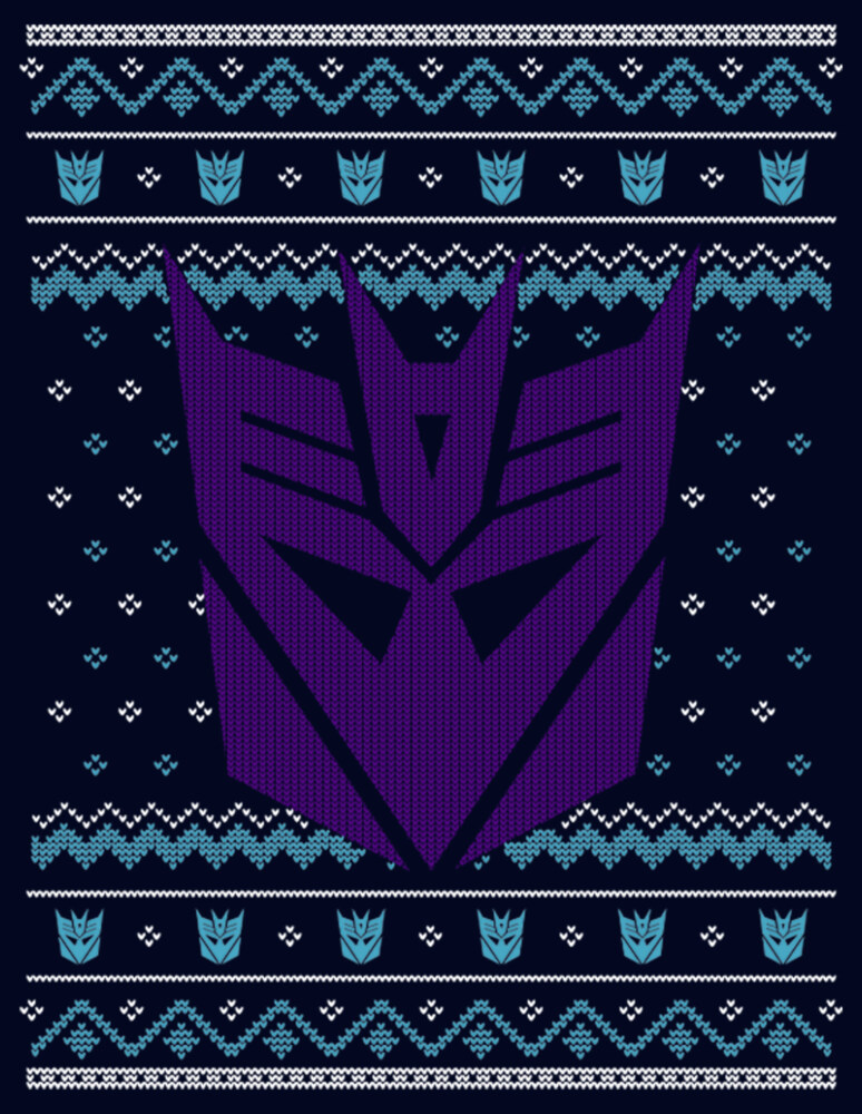 Men's Transformers Decepticon Logo Ugly Xmas  Adult T-Shirt