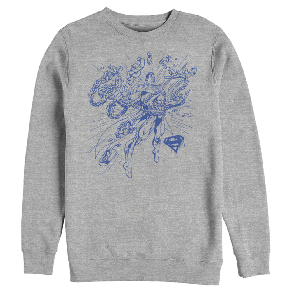 Men's Superman Hero Broken Chains  Adult Sweatshirt
