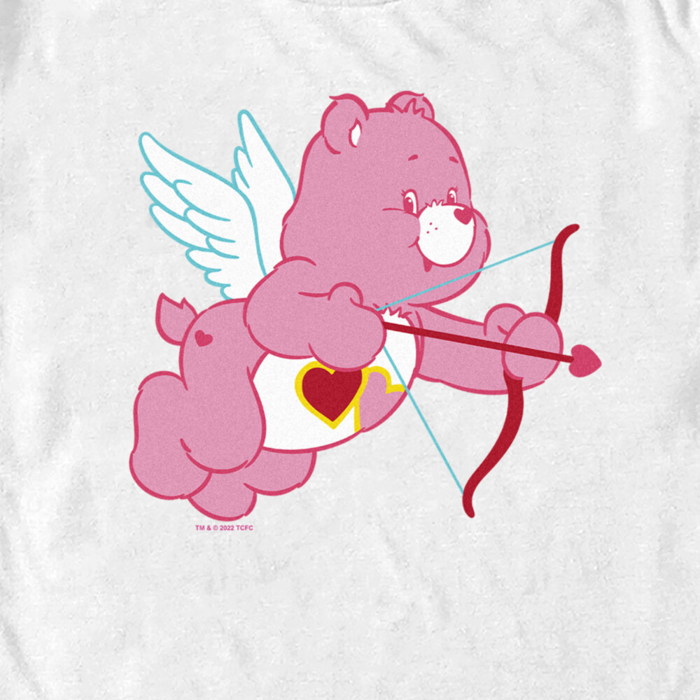 Men's Care Bears Valentine's Day Love-a-Lot Bear Cupid  Adult T-Shirt
