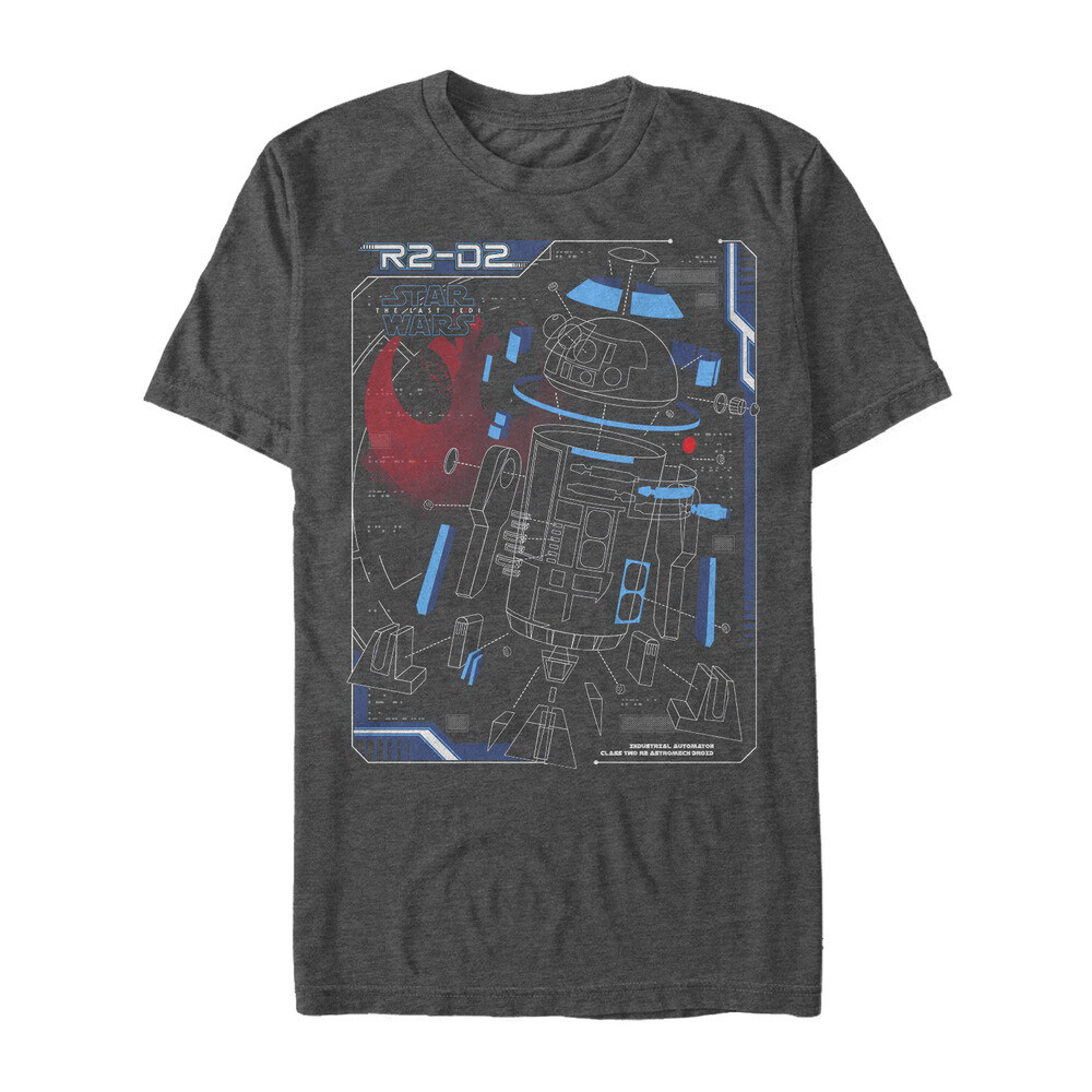 Men's Star Wars The Last Jedi R2-D2 Deconstruct  Adult T-Shirt