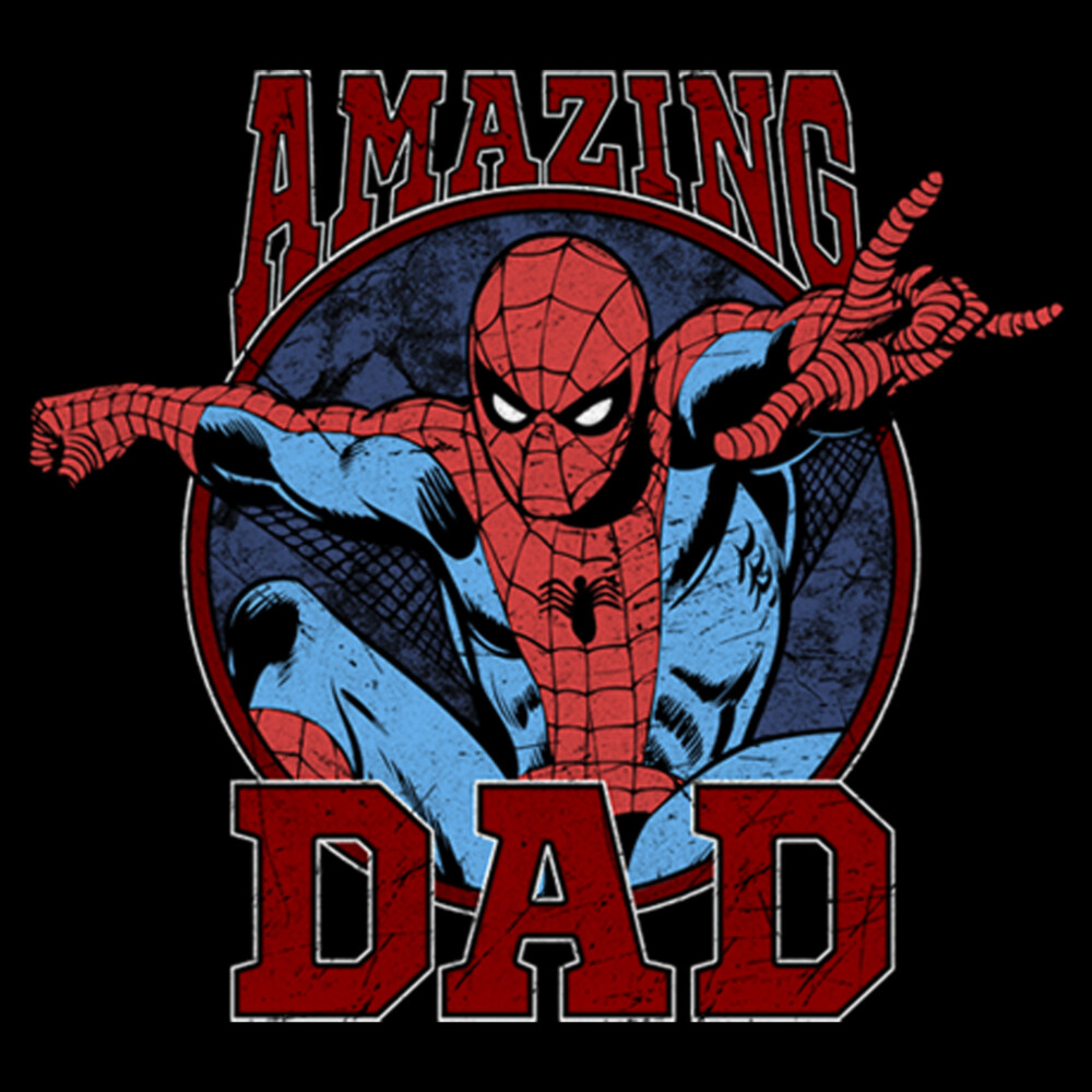 Men's Marvel Spider-Man Amazing Dad  Adult Pull Over Hoodie