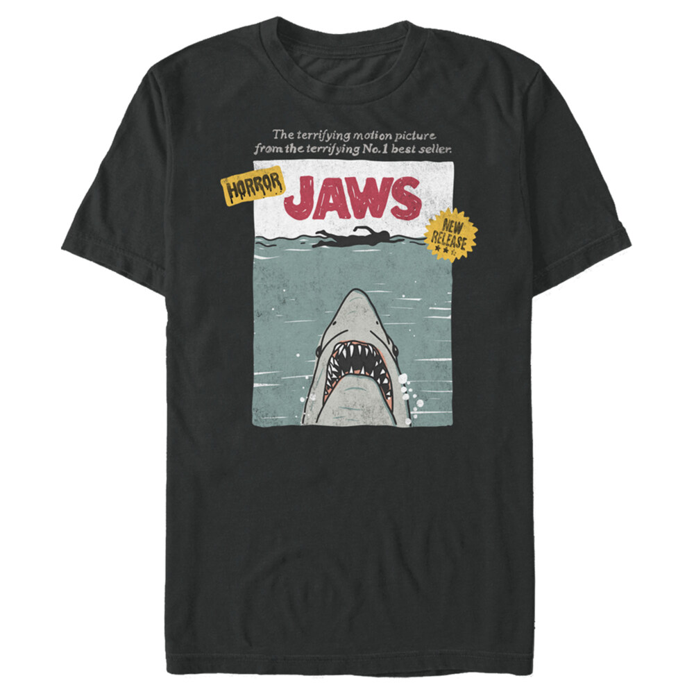 Men's Jaws Classic Poster Sketch  Adult T-Shirt