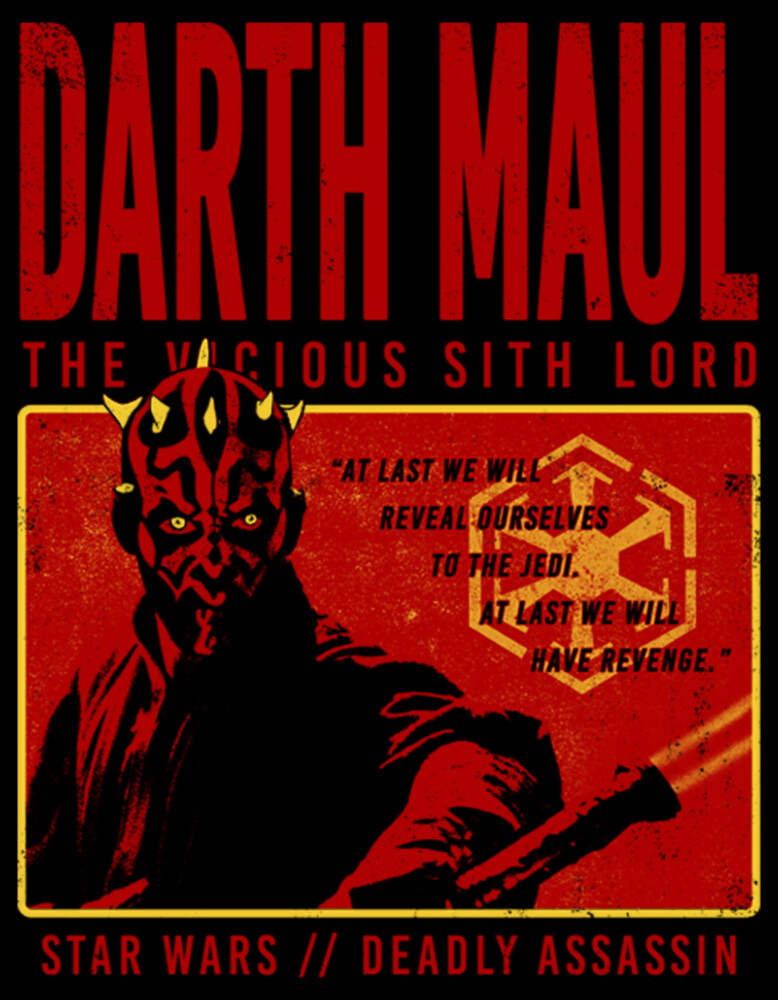 Men's Star Wars Halloween Darth Maul Deadly Assassin  Adult T-Shirt