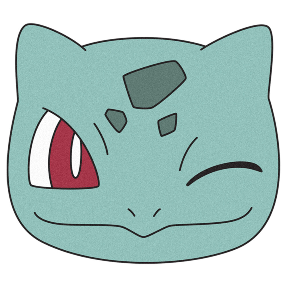 Men's Pokemon Bulbasaur Wink Face  Adult Long Sleeve Shirt