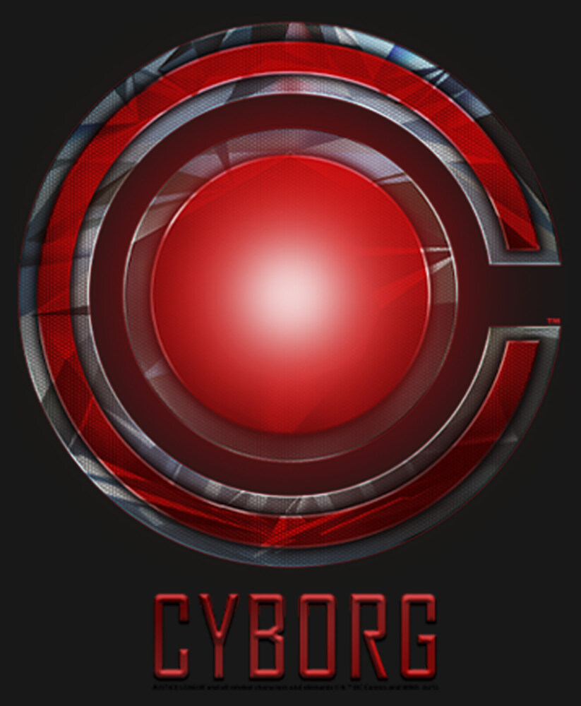 Men's Zack Snyder Justice League Cyborg Logo  Adult Long Sleeve Shirt