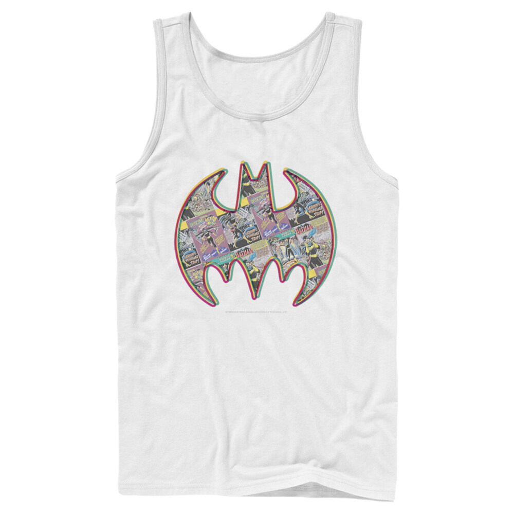 Men's Batman Shield Logo Comic Panel  Adult Tank Top