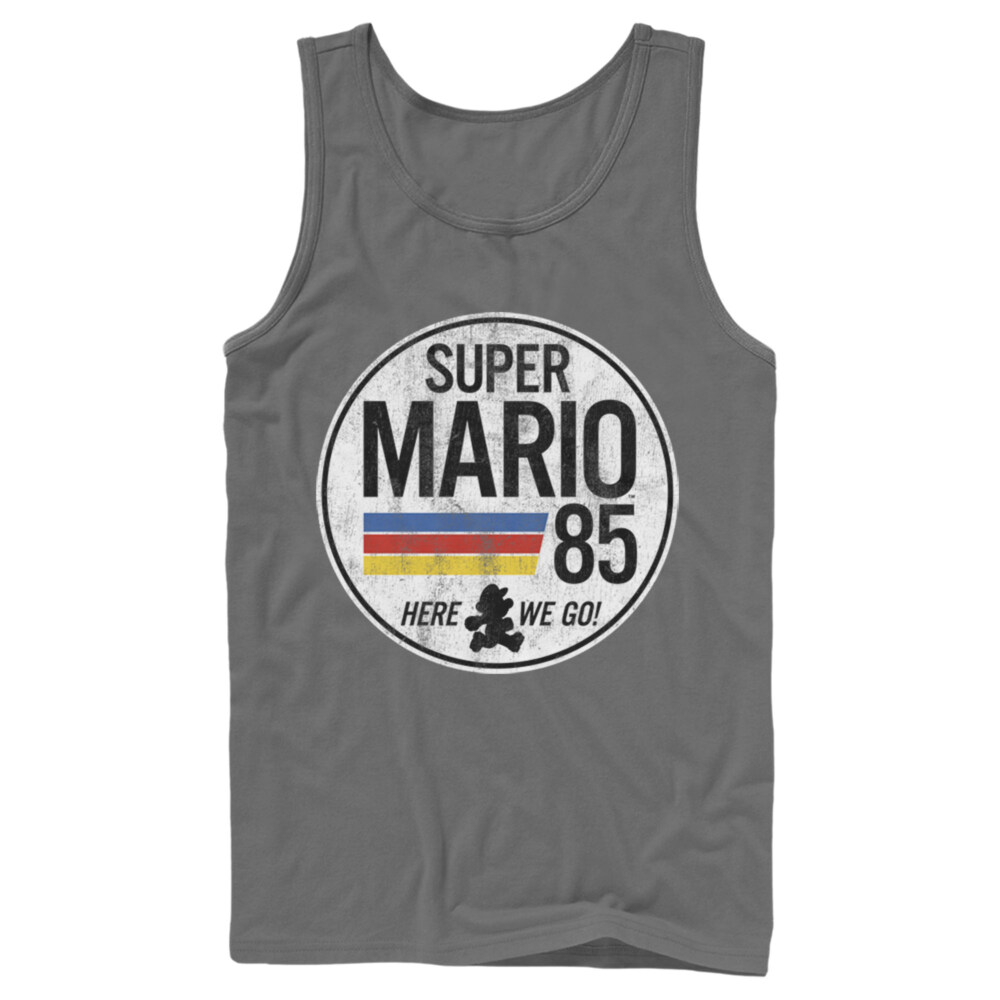 Men&#039;s Nintendo Super Mario Retro Rainbow Ring  Adult Tank Top