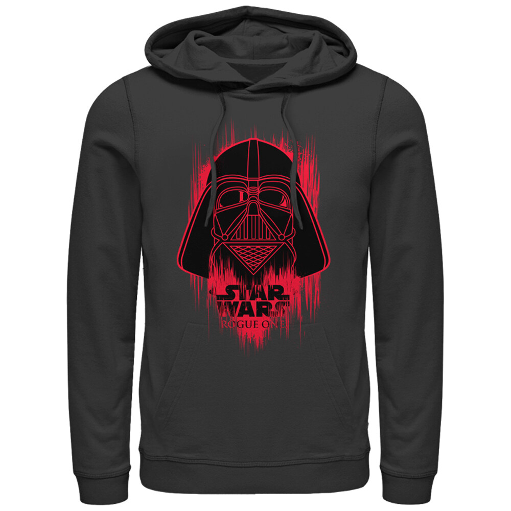 Men's Star Wars Rogue One Vader Helmet Spray Paint  Adult Pull Over Hoodie