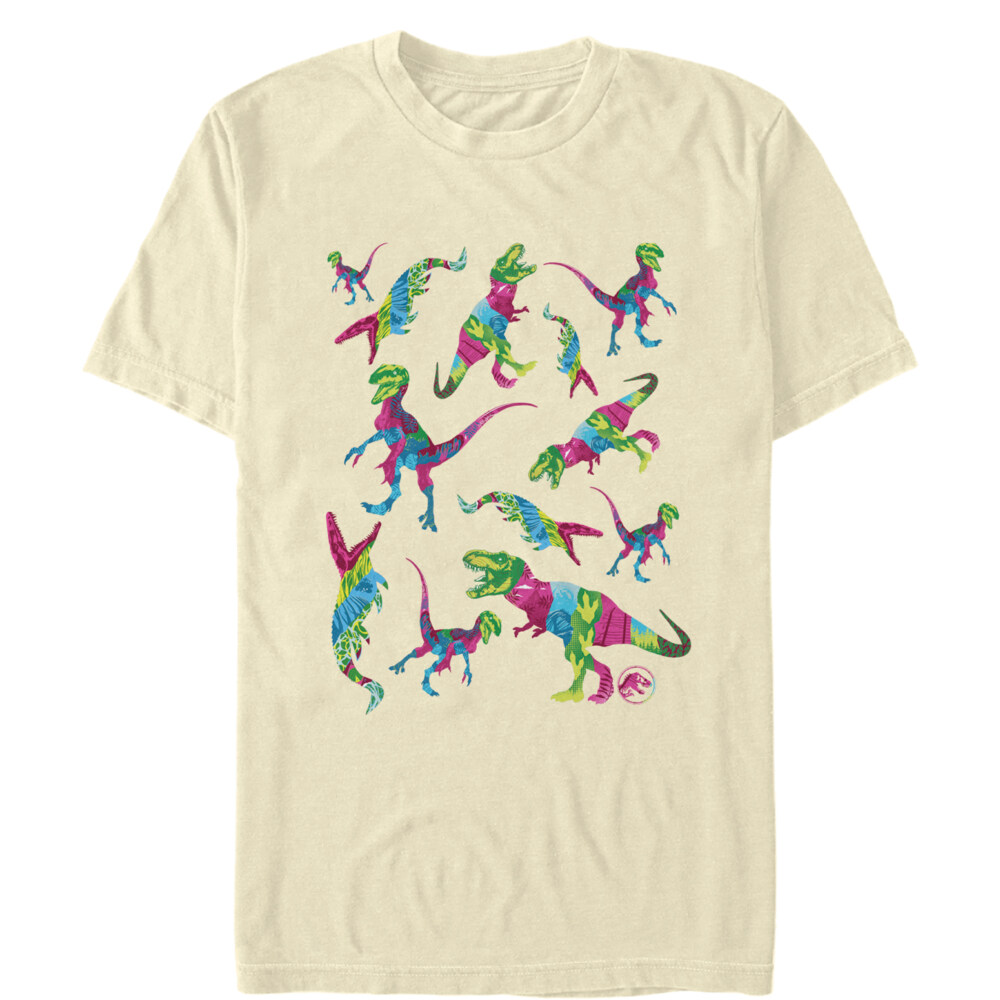 Men's Jurassic World: Fallen Kingdom Rainbow Dinosaurs  Adult T-Shirt