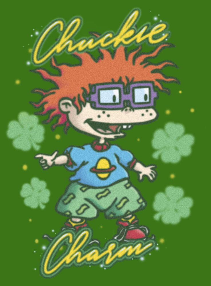 Men's Rugrats St. Patrick's Day Chuckie Charm  Adult T-Shirt