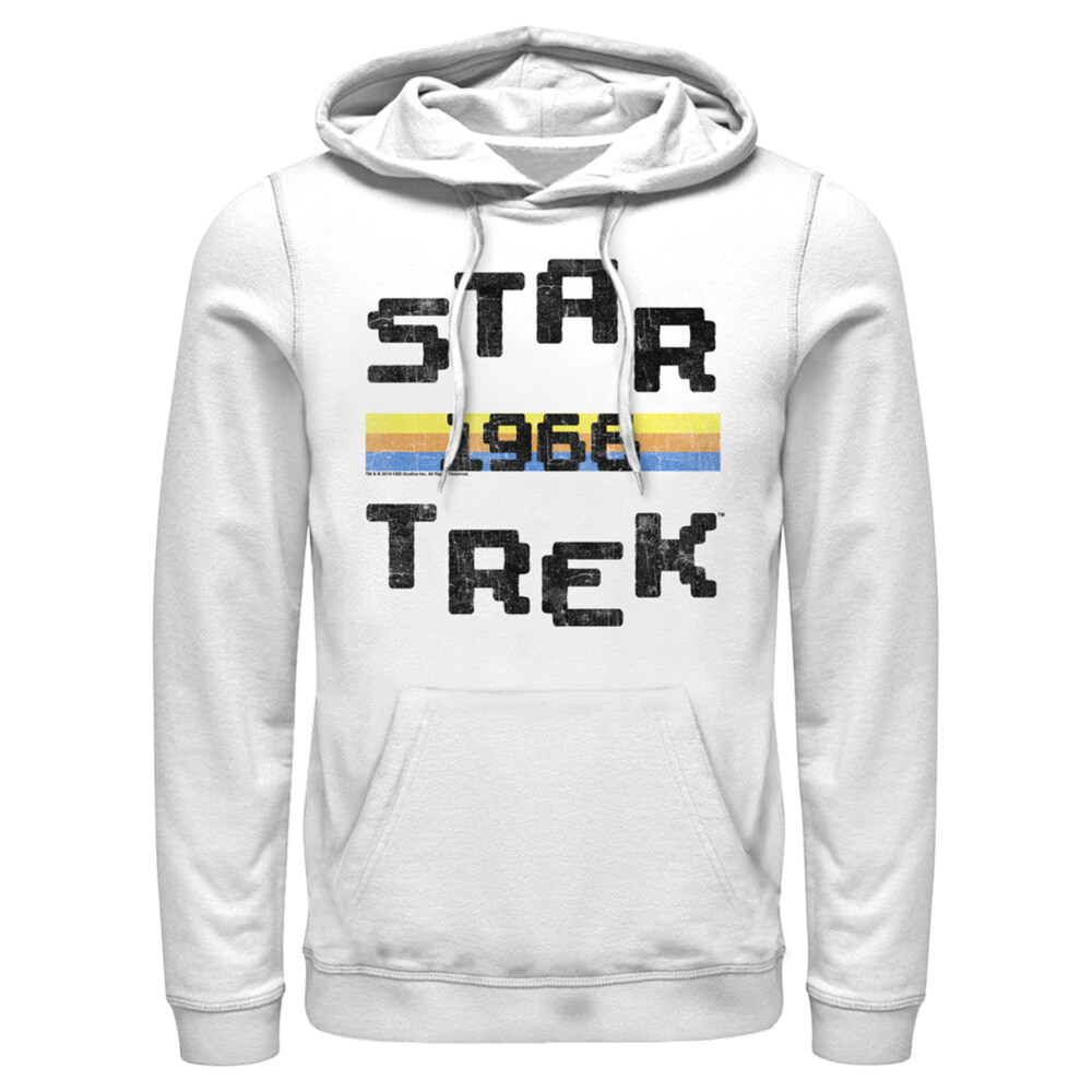 Men's Star Trek: The Original Series Retro Pixel 1966  Adult Pull Over Hoodie