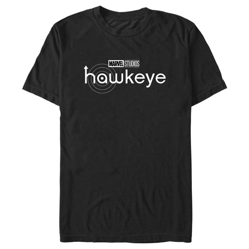 Men's Marvel Hawkeye Black Logo  Adult T-Shirt
