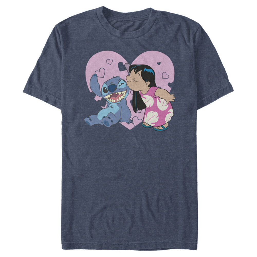 Men's Lilo & Stitch Kisses  Adult T-Shirt