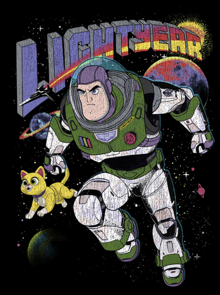 Men's Lightyear Retro Distressed Buzz and Sox  Adult Sweatshirt